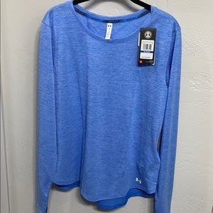 NWT Under Armour Heat Gear top, light blue XL
